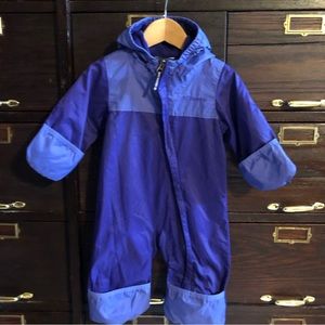 Columbia Purple Hooded Rainsuit 3-6months